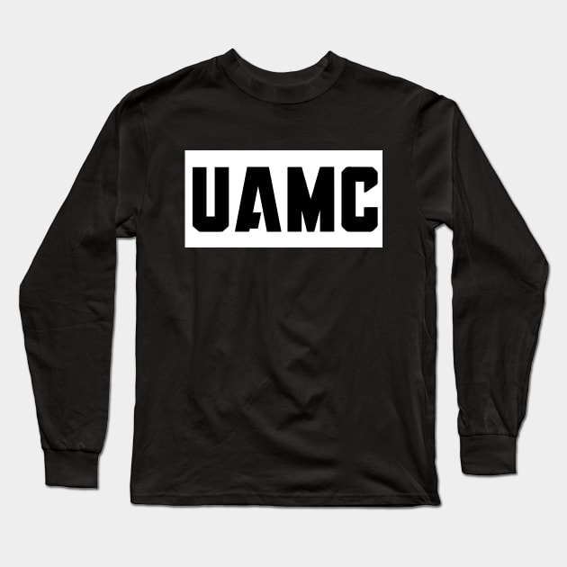 Ultimate Action Movie Club - Block UAMC Logo Long Sleeve T-Shirt by Ultimate Action Movie Club